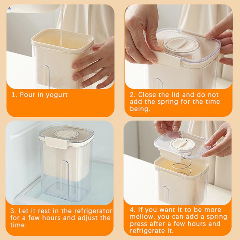 Yogurt Filter Homemade Greek Yogurt Maker With Lid Whey Separation Tool Stainless Steel Strainer Fine Mesh Whey Separation Tool