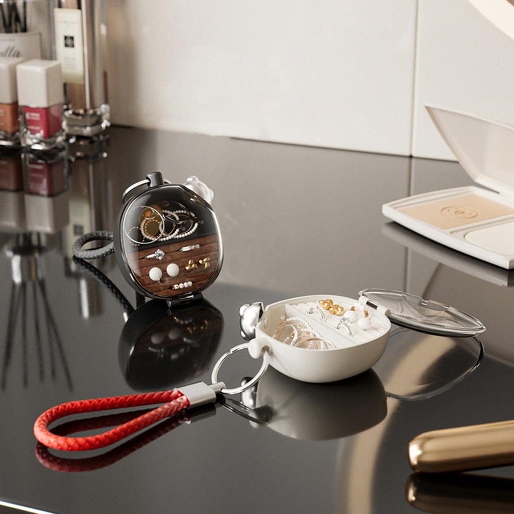Aufbewahrungsbox I Tragbare Halskette Ohrring Ring Schmuckschatulle Premium Schmuck Ohrring Aufbewahrungsbox