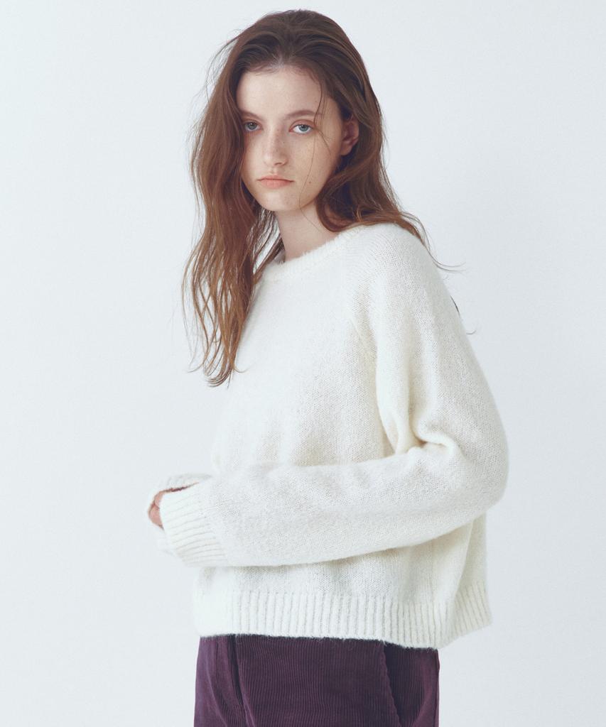 CITTA Essential Alpaca Wool Round Knit_Ctk251(Ivory)