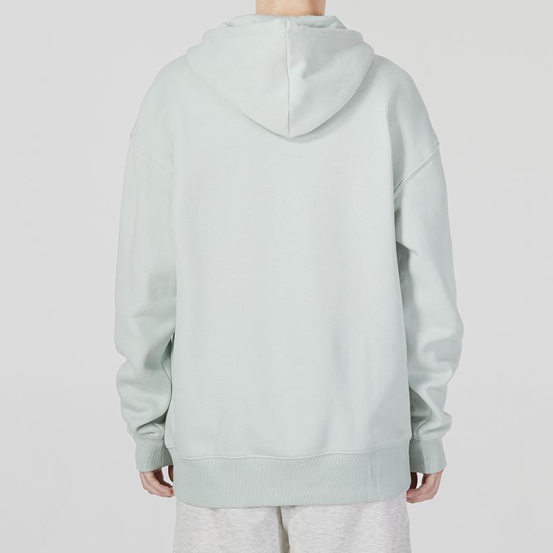 adidas Jednobarevný potisk Malé logo Mikina s kapucí a dlouhým rukávem Pánské topy Světle zelená HK2823