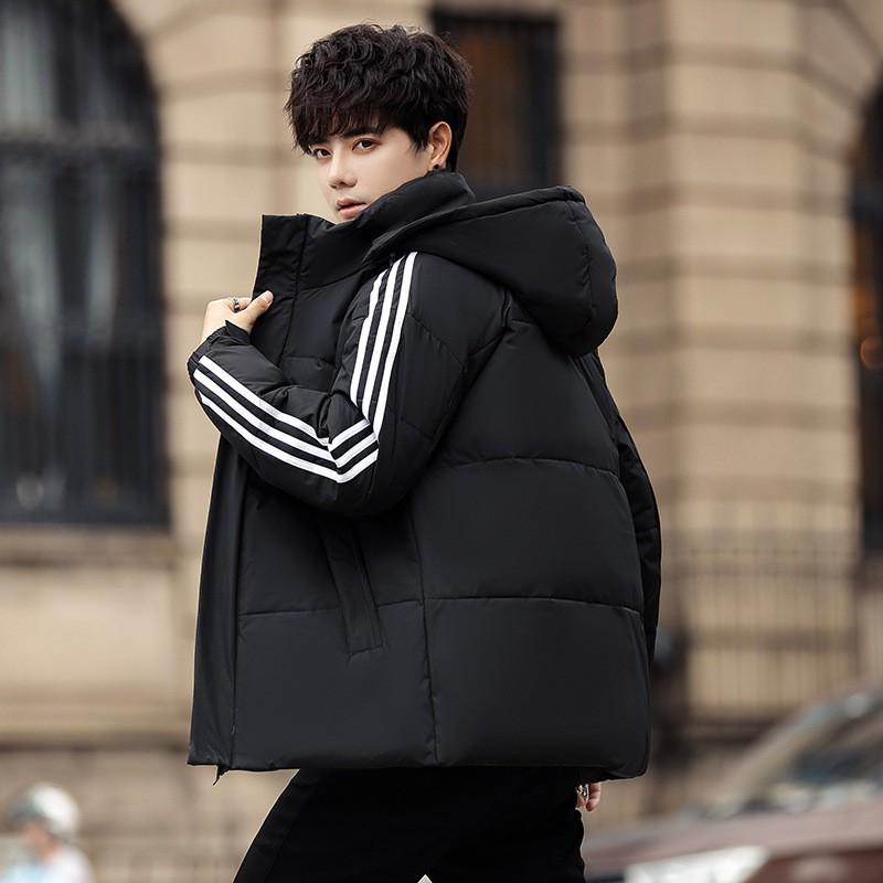 Mens Winter Down Jacket Stand Collar Short Casual White Duck Warm Coat Fashion Urban Style