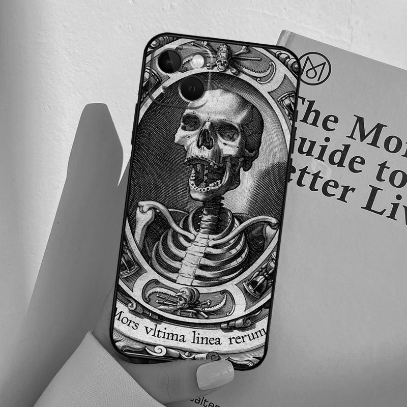 Memento Mori Phone Case For iPhone 16 14 13 12 11 15 Pro Max 13 12 mini XR 16e 15 16 Plus Full Cover