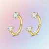 2 PCS Elegant Nose Ring Stainless Steel Daith Piercing Jewelry Cartilage Helix Earrings  Party