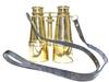 Brass Binoculars with Strap and Leather Box Handmade Nautical Antique Gifts For Dad, Groomsman, Weddings, Bird Watching, Trekking, Christmas