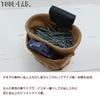 TOOL-LAB. Velour Leather Camel Screw Bag [S] Made In Japan Work Pouch with Pocket