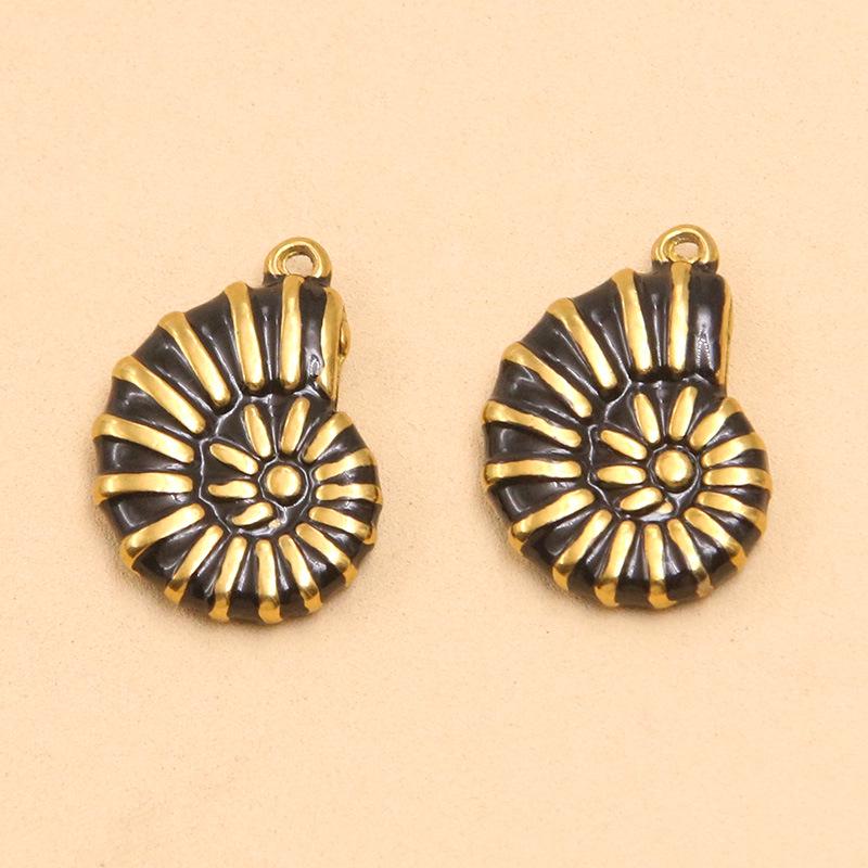 7 Styles Stainless Steel Ocean Series Seashell & Starfish Pendants for DIY Jewelry