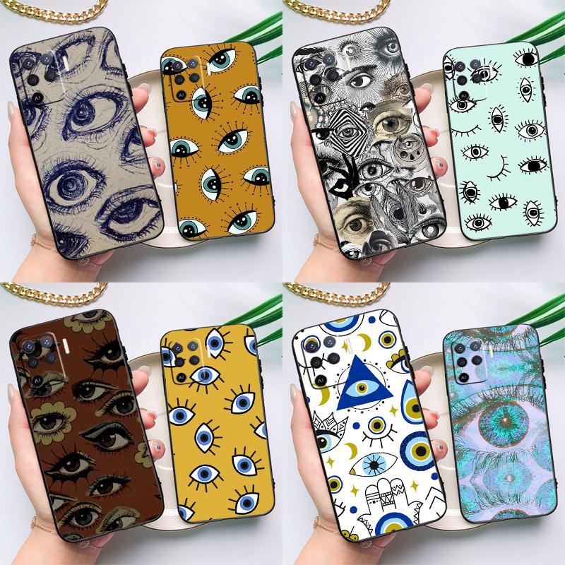 

Чехол с изображением глаза для OPPO A94 A74 A54 A53S A53 A31 A5 A9 2020 A52 A72 A83 A91 A93 A1K A15 A16, чехол