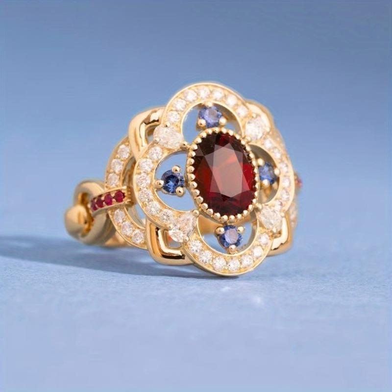 Luxe en verfijnde zirkonia ring voor dames met elegant bloemenmotief, perfect te combineren met alledaagse kleding, ideaal als cadeau voor vriendinnen.