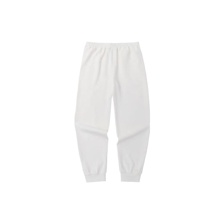 Anta Lifestyle Series Diamond Mid-Waist Loose Cuff Sports Pants Women Pants White 162338328-2