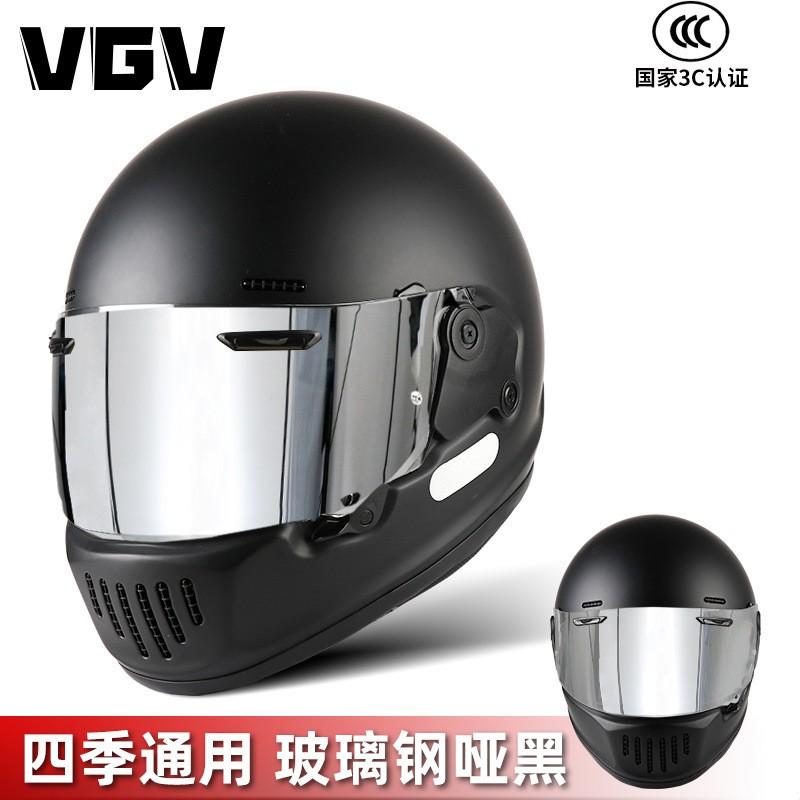 Ultra-Light Carbon Fiber Full Face Motorcycle Helmet Adults Lightweight Retro Style With Removable Visor