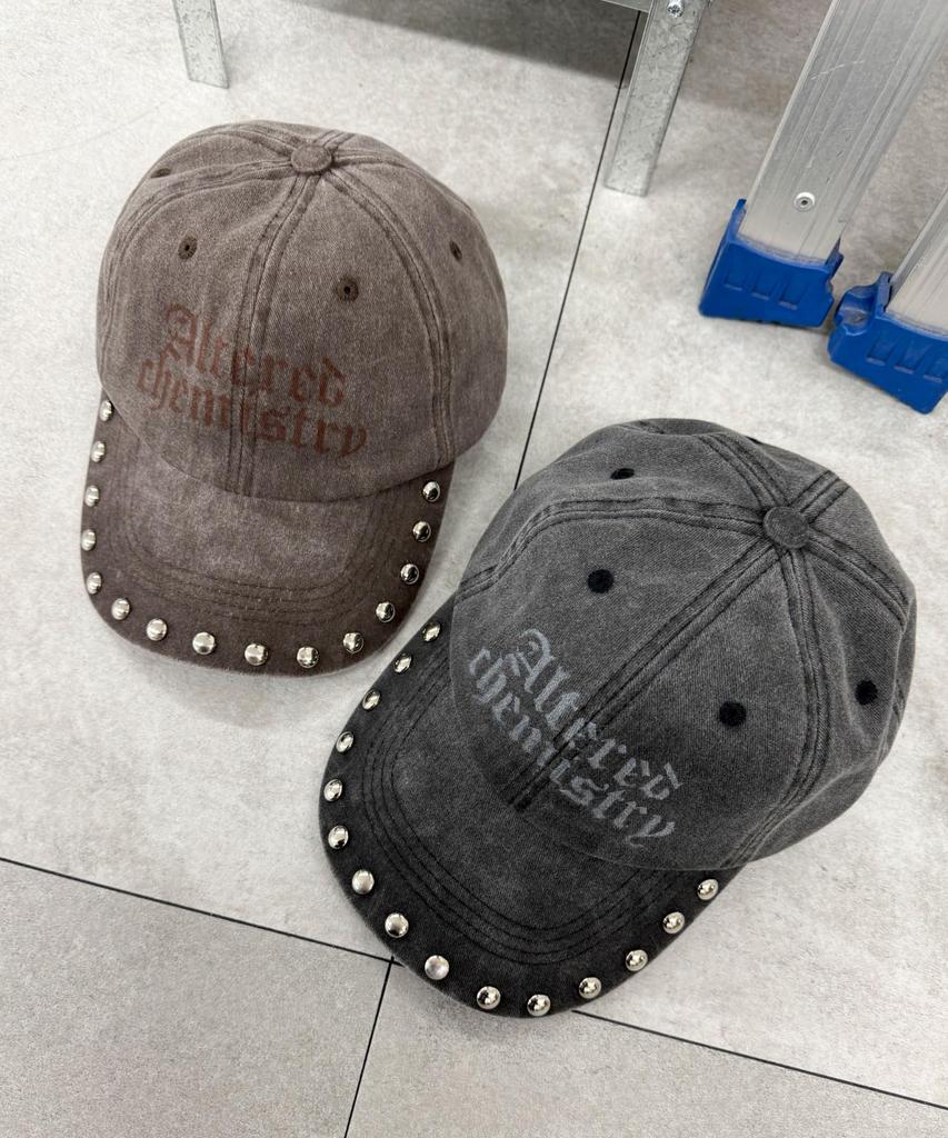 WEGO Pigment Stud Korean Street Size Brown Cap, Style, Gift, Women's, F,