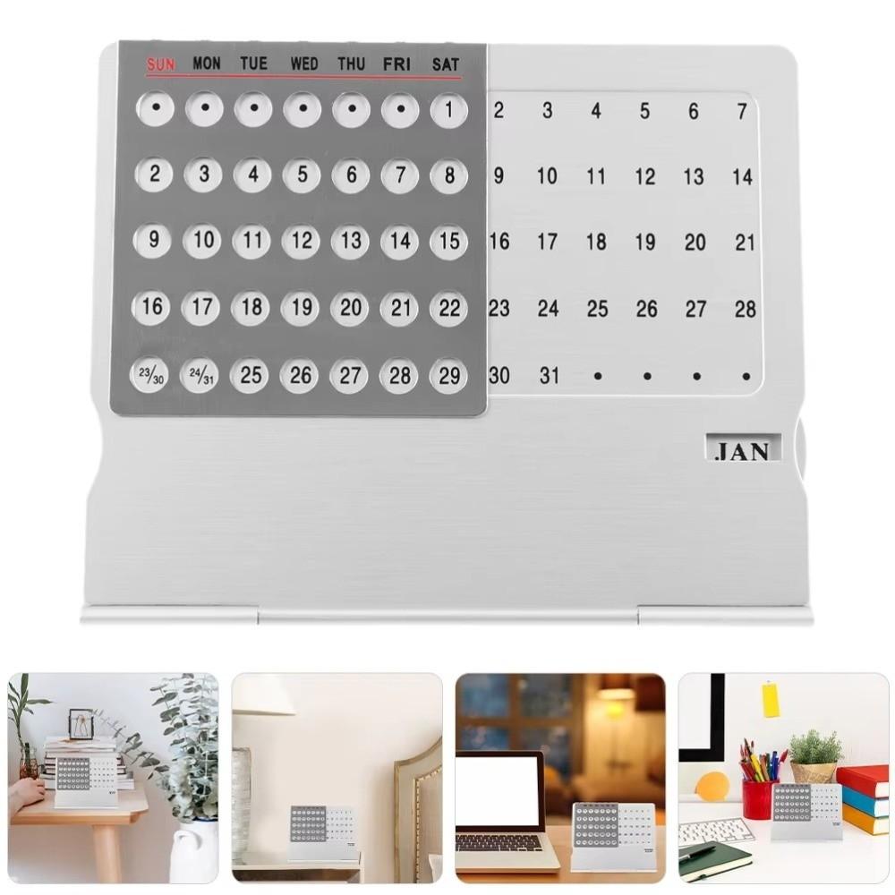 Manual Setting Desk Calendar Mini Standing Monthly Desktop Calendar  Workspace