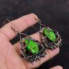 Copper Green Turquoise Earring Copper Wire Wrapped Earrings Gemstone Jewelry Handmade Latest Design Earring Gift For Her Copper Wire Jewelry