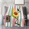Süße Avocado Lustige Kawaii Fruchtdecke Weiche Leichte Überwurfdecken Gemütliche Flanell Bettüberwürfe für Sofa Couch Reise Zimmer Dekoration