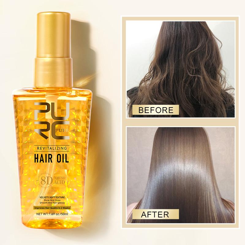 PURC Morocco Argan Oil Hair Serum Smoothing Nourishing Hair Oil Shine Soft Repair Damaged Frizz Dry Hair Treatment Hair Care Products