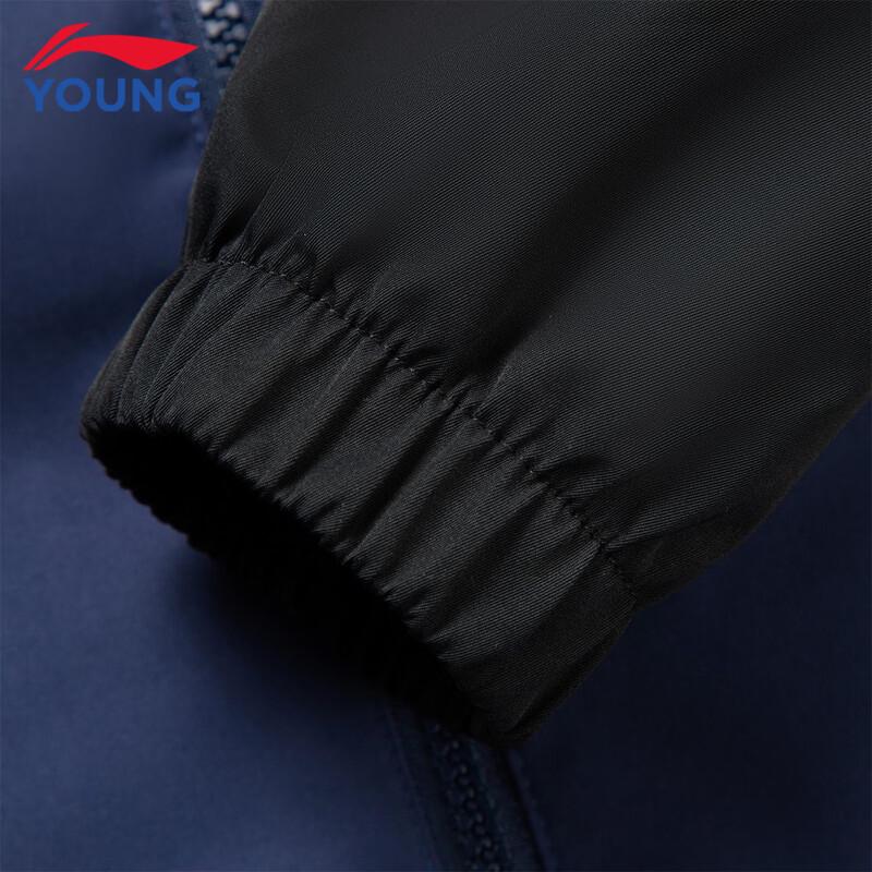 Li-Ning Kids' Hooded Fleece-Lined Water-Resistant Softshell Sports Jacket