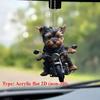 2D Flat Acrylic Car Pendant Motorcycle Black Dog Backpack Accessories   Decoration Backpack Pendant Christmas Tree Keychain Mobile Phone Case Pendant