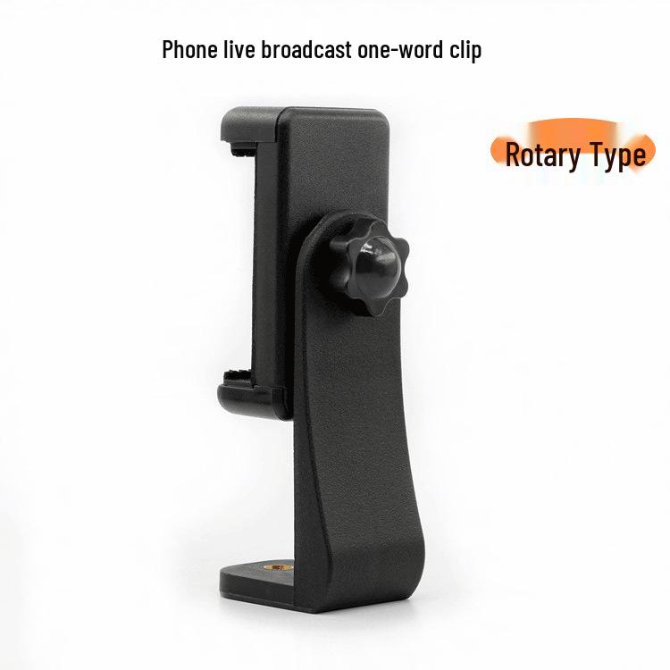 360° Rotating Phone Camera Stand with Double Hole Clip and Screw Tightening
