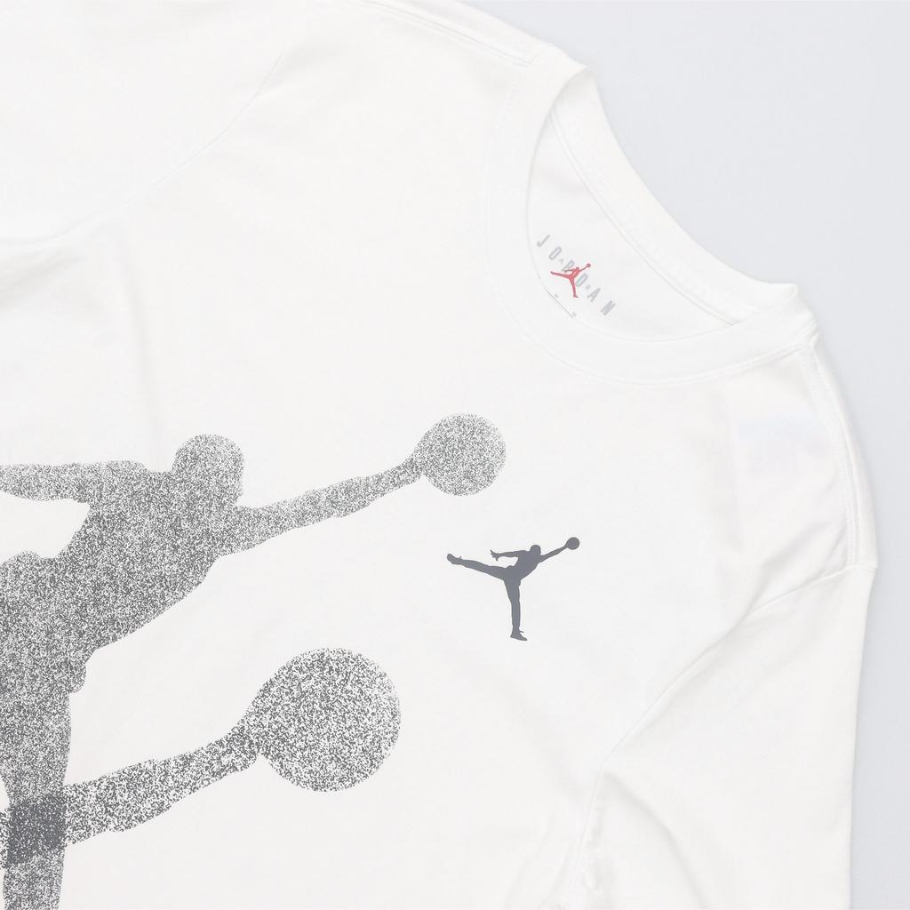 Jordan T Shirts Men's White Crew Neck Moderate Straight Fit FN6026-100