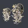 Dragon Ethnic Style Chinese Style Embroidered Dragon&Auspicious Cloud Patch Decorative Applique for Clothing DIY Stage Costumes