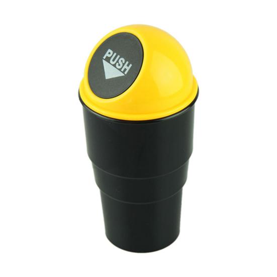Creative Mini Auto Push Trash Can Holder Rubbish Bin Storage Box Car Accessories
