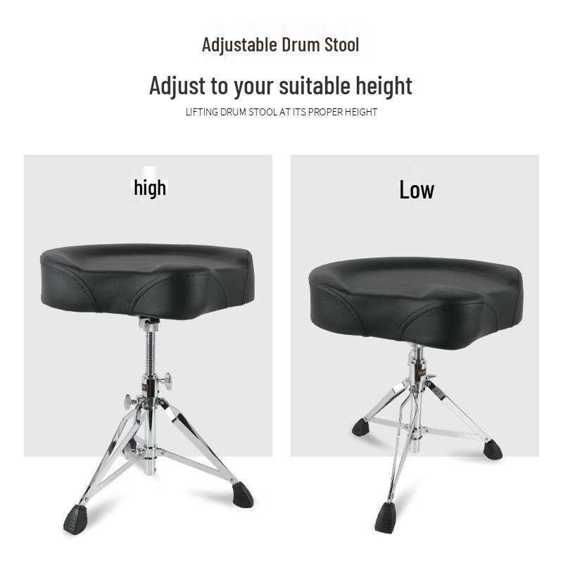 Starway Professional Adult Drum Throne – Thickened Round/Saddle Seat for Jazz Drums