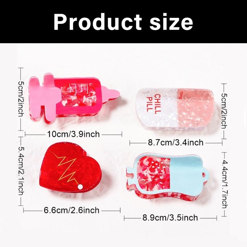 Cartoon Shark Hair Clip Cute PVC Jaw Claw Clip For Women Strong Hold Hairpins Hair Accessory For Daily Use And Parties