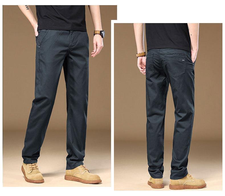 Premium Herrenhose mit schmaler Passform: Gerades Bein, Locker, Vielseitig, Modisch für Herbst, Winter und Sommer.