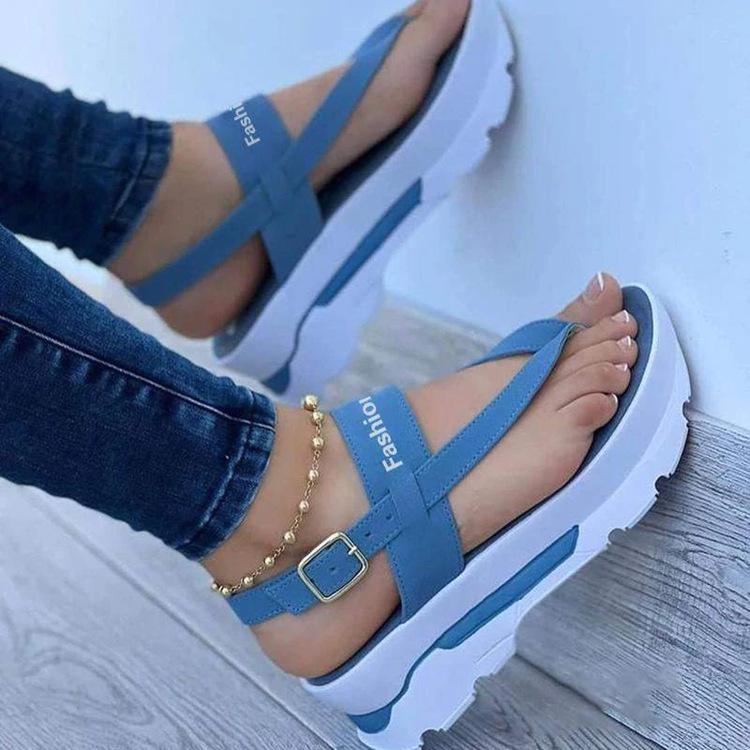 Middle East Plus Size Women's Sporty Casual Thick Sole Roman Sandals
