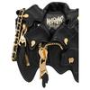 Moschino Logo Slide Chain Zipper Pocket Lambskin Crossbody Shoulder Bag Small Women Bags Black 2322-A7536-8002-1555