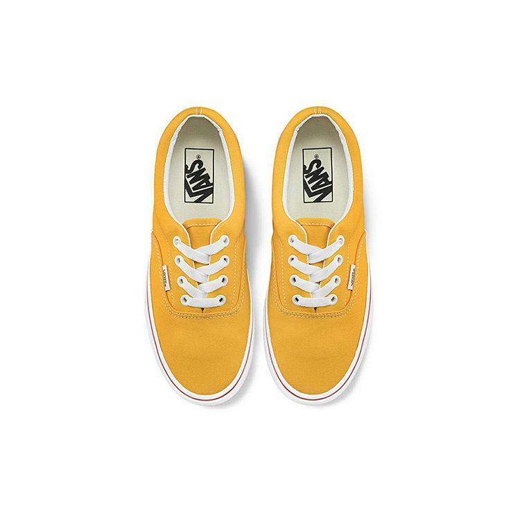 Vans Era Bread Pattern Retro Versatile Low-Top Skate Shoes Unisex Sneakers Ginger-Yellow VN0A54F14G1