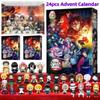 24pcs Demon Slayers Anime Advent Calendar 2025 Christmas Countdown 24Day Surprise Box 2D Acrylic Figure Toy Gift for Children