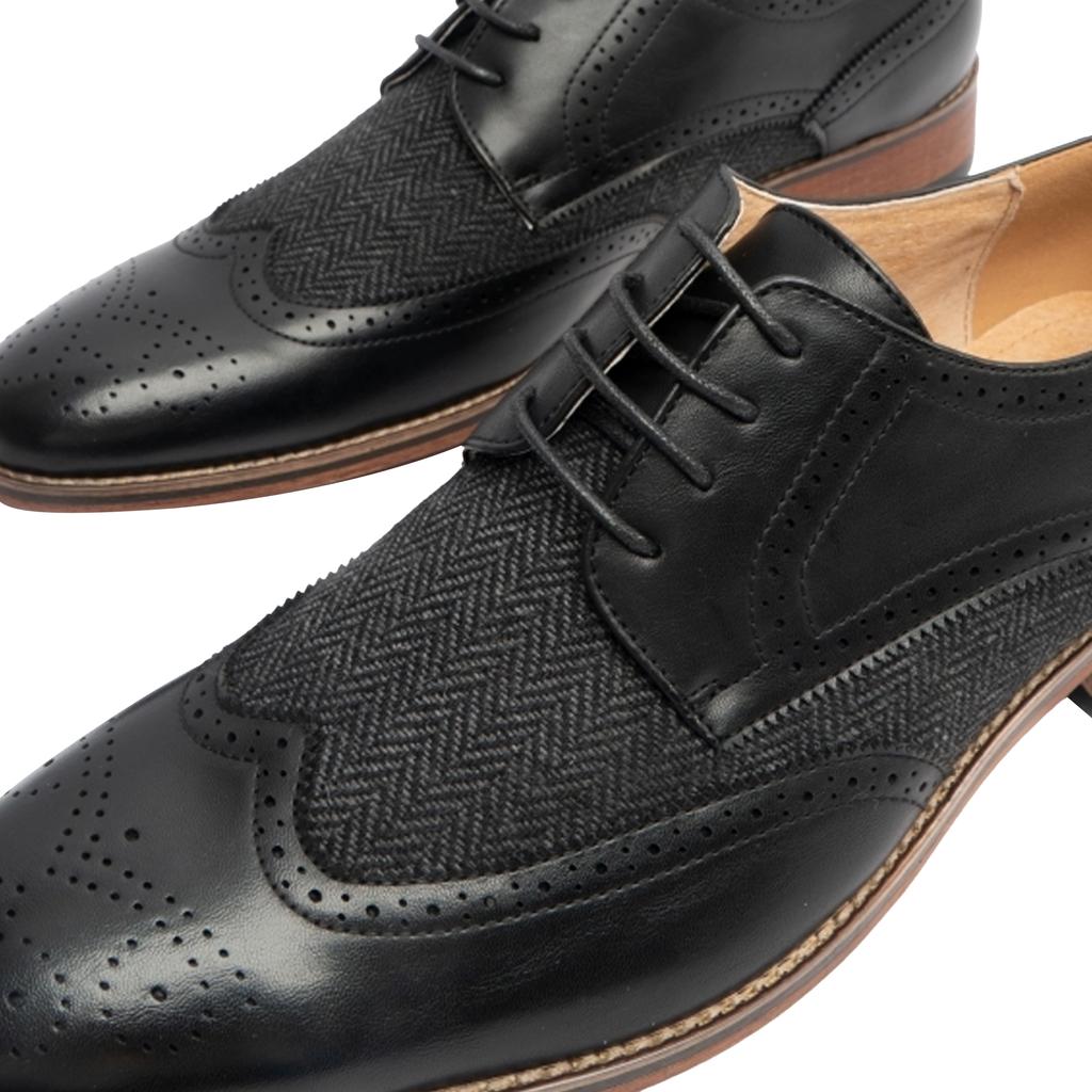 Goor Brogue-Gibson-Schuh mit 4-Loch-Lederfutter für Herren