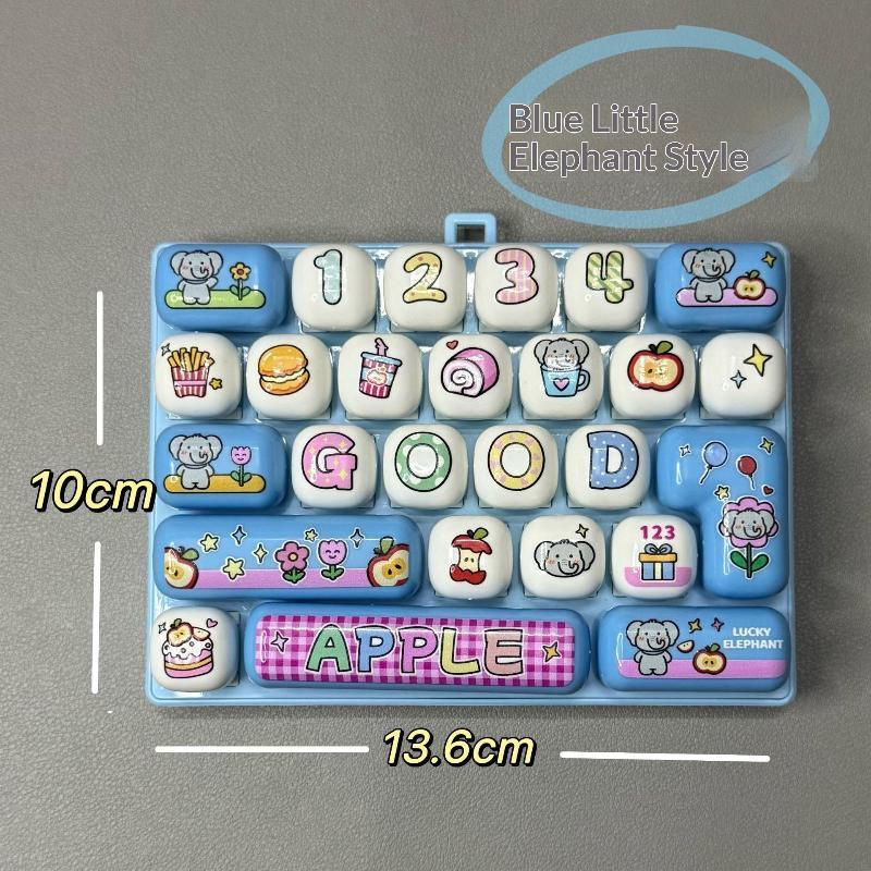 1Pcscute Cute 26 Key Stress Reducing Keyboard Creative Mechanical Healing Tool Popular Pendant Small Gift Accessories