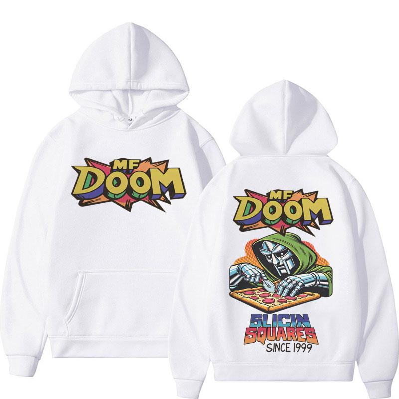 Rapper MF DOOM Hoodie Comic Vintage Style Hip Hop Graphic Hoodies Men Women Fashion Casual Fleece Sweatshirt Harajuku Streetwear