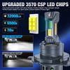 2 Adet 32000LM H4 LED Far Ampulü Mini Turbo H7 H11 LED H8 9005 HB3 9006 HB4 70W Araba Sis Lambası Yüksek/Düşük Işın Far Otomatik Tak-Çalıştır Lamba 6500K Beyaz
