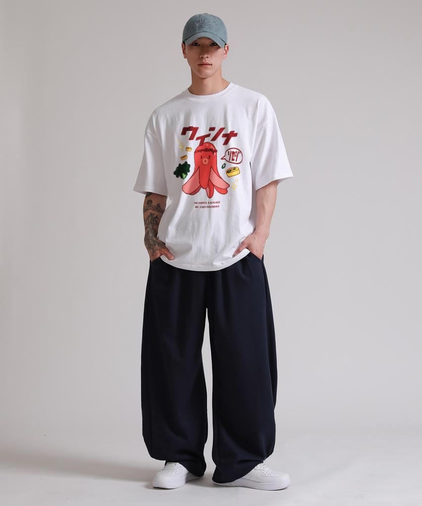 LIKE THE MOST Takoyaki Oversized Short Sleeve T-Shirt (2 Colors)