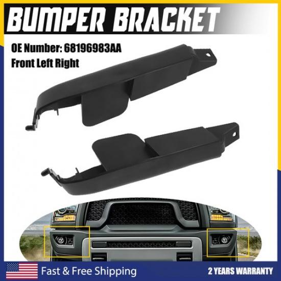 Pair Bumper Front Support 2013-2018 For Brackets Ram Ram 19-22 1500 1500 Classic