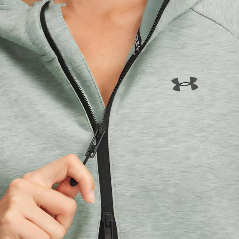 Under Armour Unstoppable Fleece Comfortable Casual Fashion Soft Skin-Friendly Jacket Women Jacket Green 1379842-348