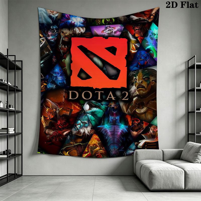 DOTA 2 Wall Hanging Printed Fabric Blanket Decorative Tapestries for Bedroom Living Room Home Decor