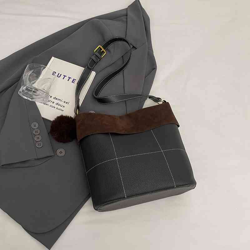 Autumn Winter Luxury Bucket Handbags for Women New Popular Nubuck Leather PU One Shoulder Crossbody Bags Commuter Tote Bag