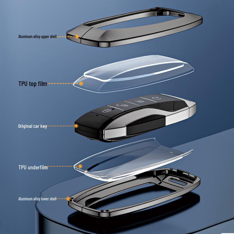 BYD Aluminum Alloy Car Key Case - Qin, Pro, Song, Tang, Han Metal Key Shell