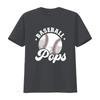 Retro Vintage Baseball Pops Sports Print Casual T Shirt vintage Washed Comfortable Versatile Unisex graphic Slightly Soft