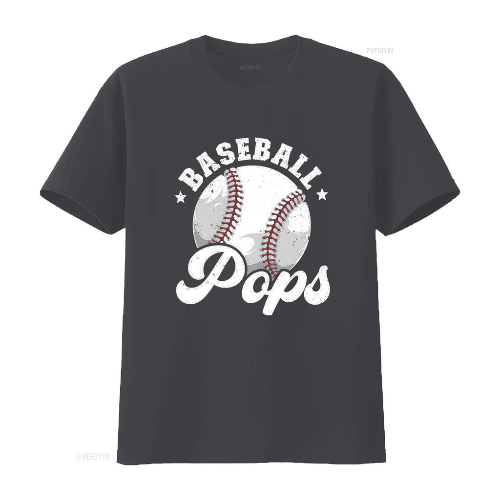 Retro Vintage Baseball Pops Sports Print Casual T Shirt vintage Washed Comfortable Versatile Unisex graphic Slightly Soft