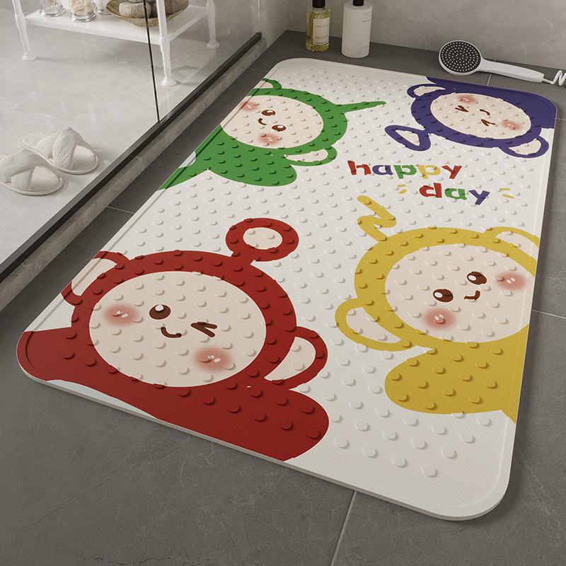 Child's Non-Slip Waterproof Bathroom Mat - Anti-Fall Shower & Toilet Floor Pad