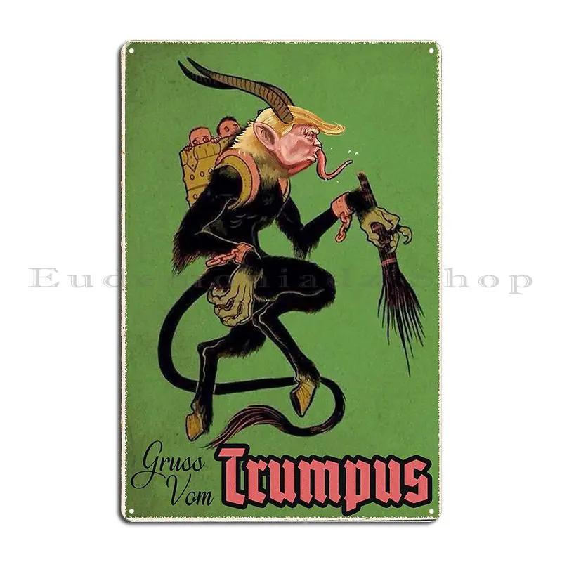 The Krampus Beware The Ill Behaved Print Krampus Greetings Metal Plaque Printing Decoration Garage Wall Mural Tin Sign Poster