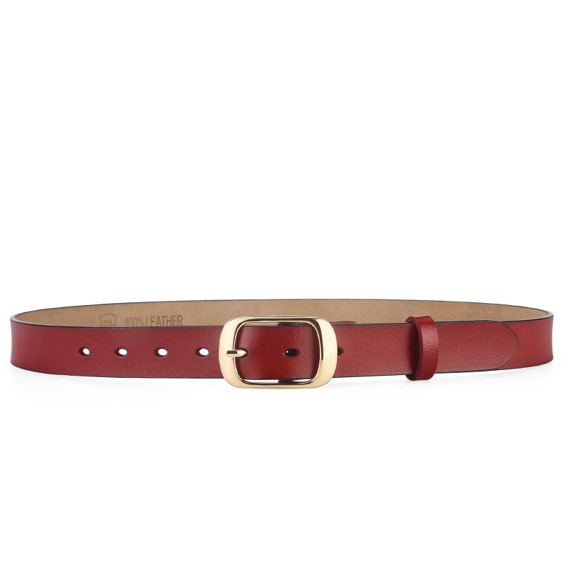 Women'S Pin Buckle Belt Leather Decoration Fashion Cowhide Women'S Simple Belt Direct Supply