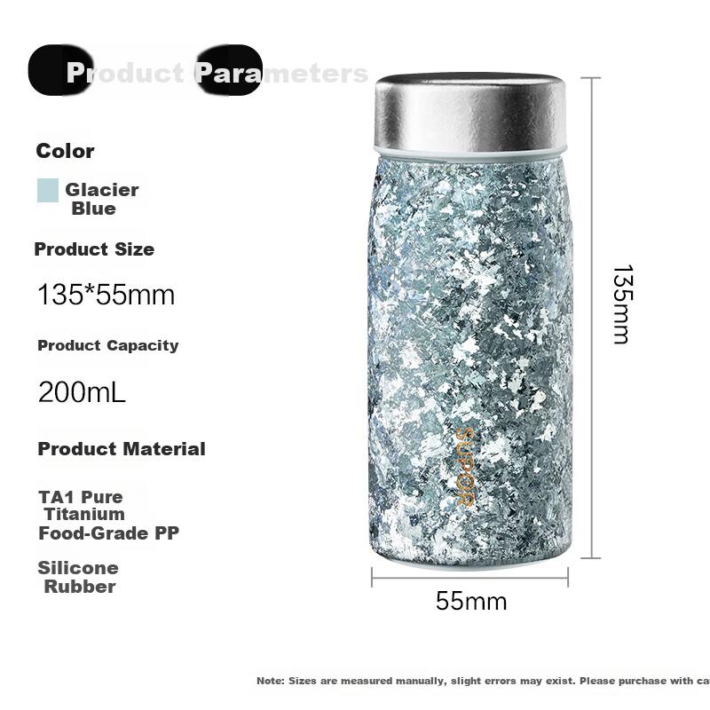 SUPOR Pure Titanium Insulated Portable Mini Water Bottle , Business Office Tea Cup