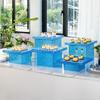 Dessert table Buffet table Food display rack Acrylic Cold Food Display Stand Hotel tea break table setup Ornament set Blue booth