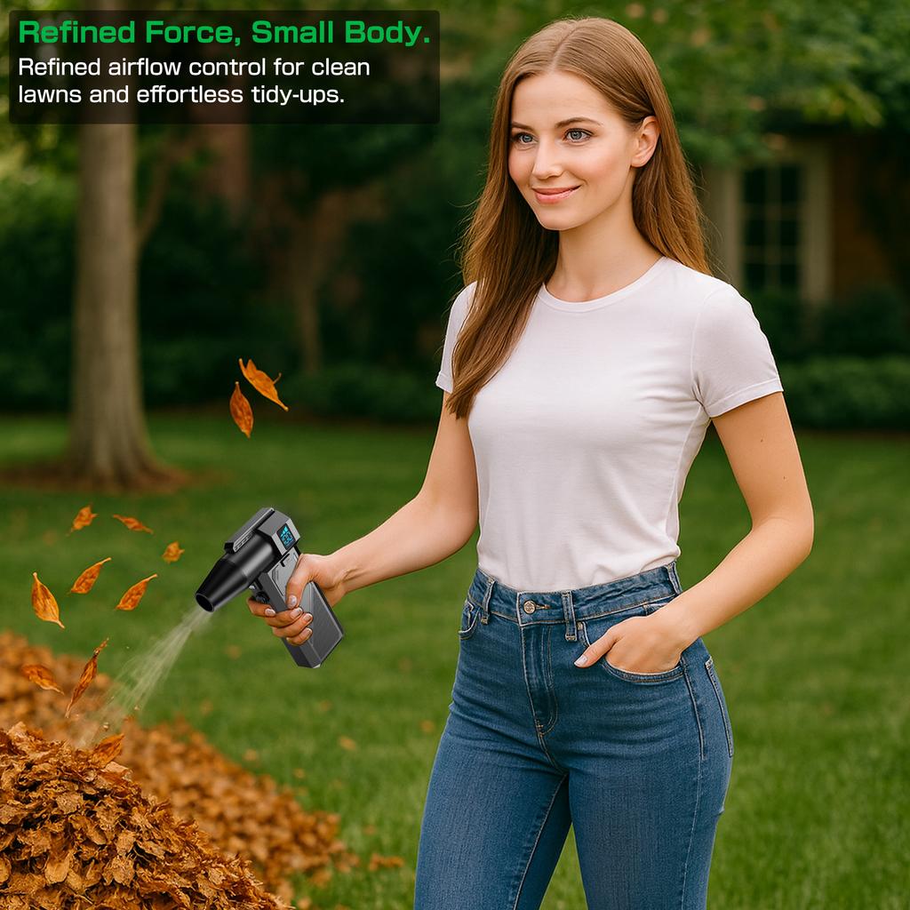 2025 Type-C Charging Handheld Turbo Jet Fan With Brush Portable High Speed Cleaning Blower Tool Powerful Air Blower Violent Fan